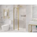 Anzzi Romance 72in x 335in Frameless Swinging Shower Door in Brushed Gold SD-AZ14-01BG